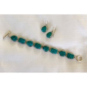 Sterling silver bracelet and earrings